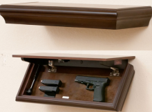 Hidden shelf for guns